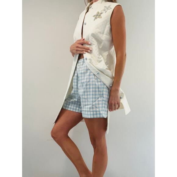 1960s-1970s Vintage 2 Piece Set Long Vest Jacket & Shorts Size Small JL - Picture 1 of 16